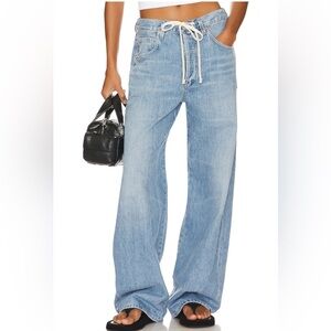Citizens Of Humanity Brynn drawstring trouser Jean in blue lace 27